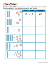 Blocks and expanded forms place value worksheet kg